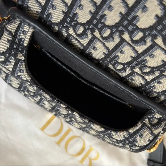 DIOR Small Bobby Bag in Blue Oblique Jaquard - Picture 5 of 10